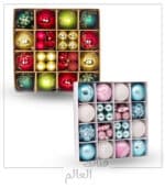 كرات وزينة شجرة عيد الميلاد