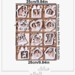 زينة خشبية مكونة من 6 قطع