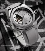 ساعة ميكانيكية رجالية-نسائي بإطار فاخر وسوار سيليكون legoss watch