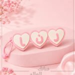 تعليقة قلوب اسم للشنط والمفاتيح | عربي أو إنجليزي أزرار قابلة للضغط